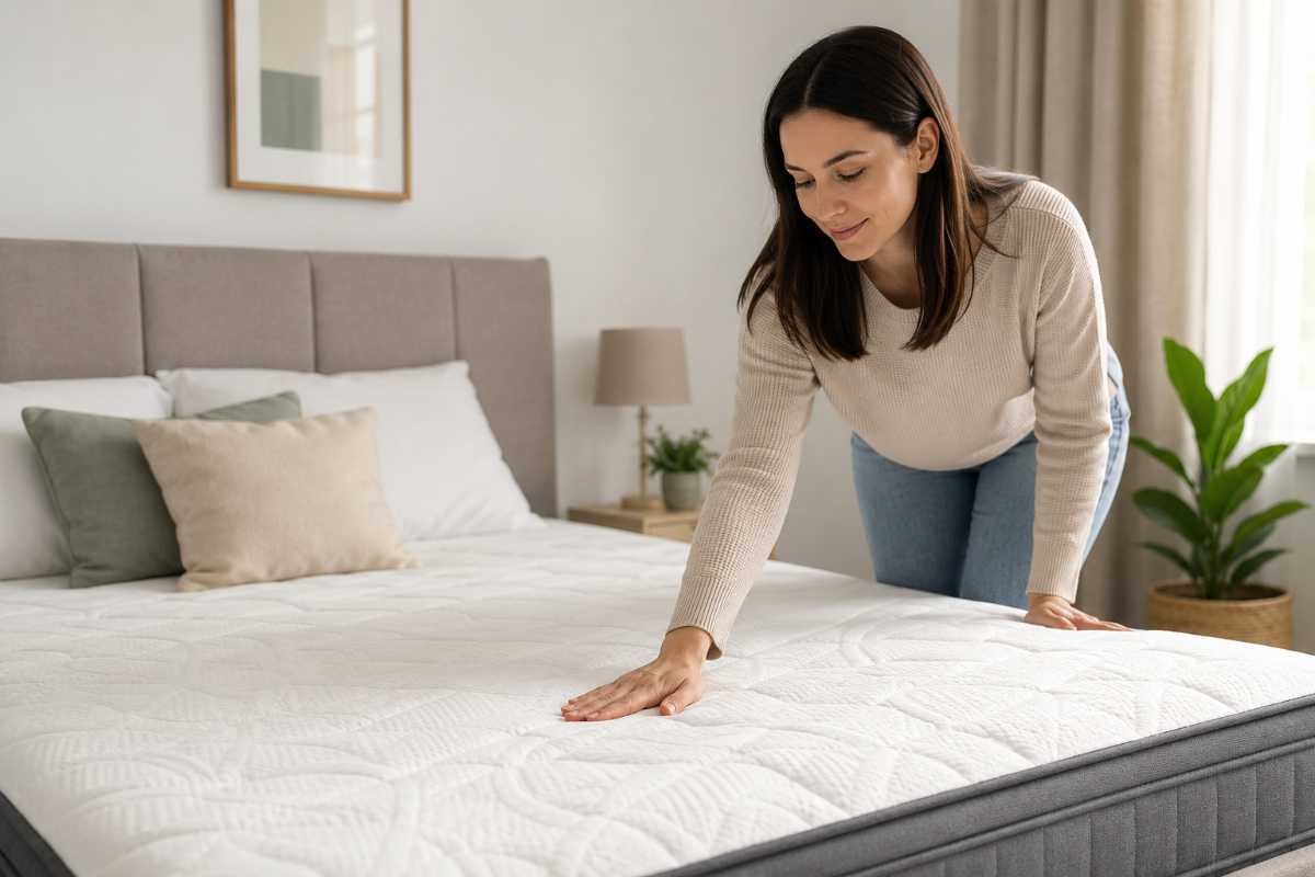 donna fa il letto
