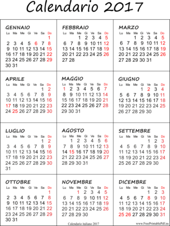 Calendario Annuale Mensile E Settimanale Con Pdf Da Stampare Blog Family