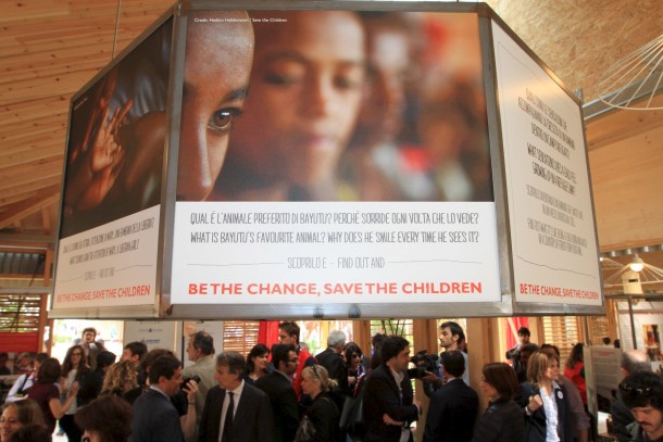 Expo 2015 - Inaugurazione villaggio Save the Children (5 Maggio). Sono intervenuti all'evento tra gli altri: il Ministro Martina, il Sindaco di Milano Pisapia, il direttore Expo Giuseppe Sala, il Presidente Save the Italia Claudio Tesauro, il Direttore generale Valerio Neri. Performance del maestro Allevi e dell'attrice Anna Foglietta.